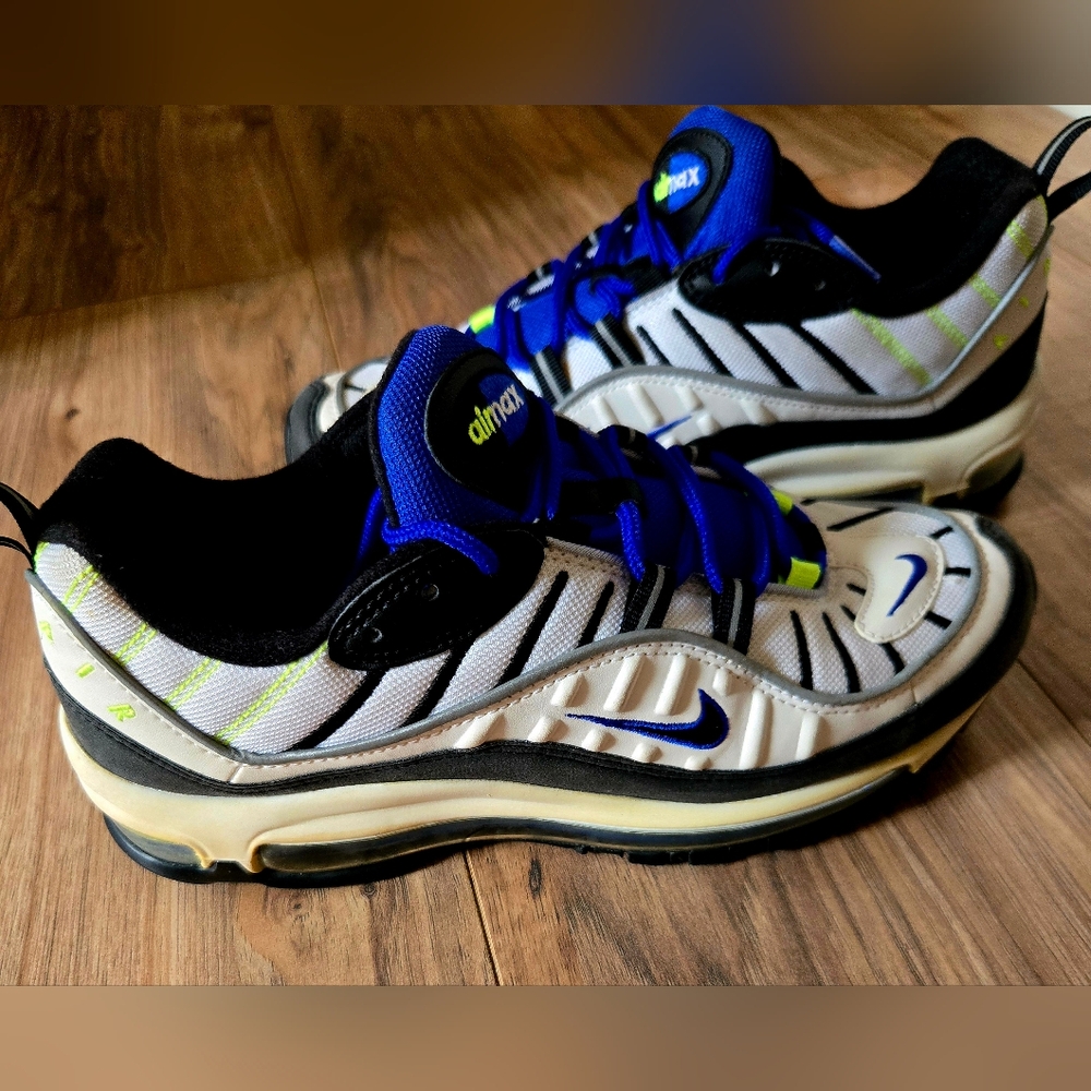 Nike Air Max 98 #640744-103 Sprite 2018 Blue White Men's Shoes Size 8.5